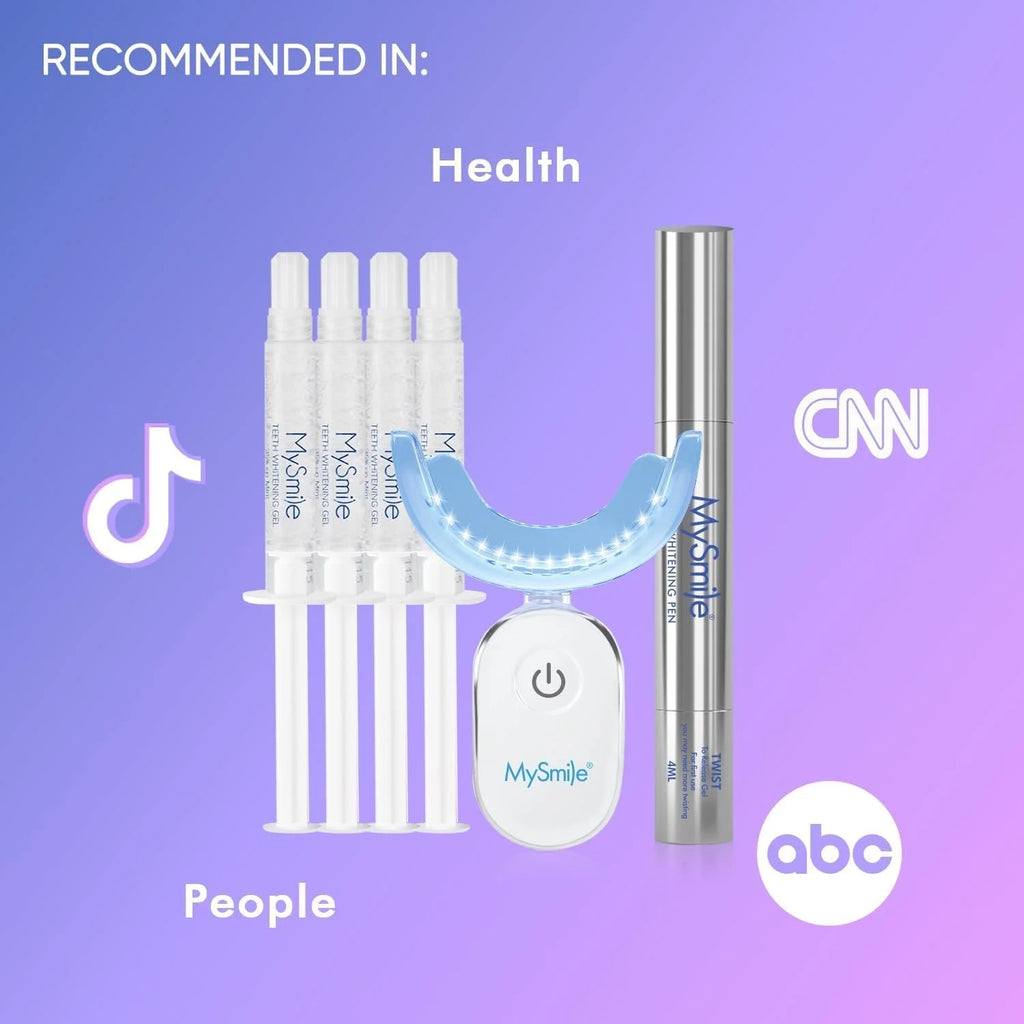 Ultimate Teeth Whitening Kit with 28 LED Light, 4X 3ML 35%CP Teeth Whitening Gel, 1X 4ML Teeth Whitening Pen, 10 Min, Remove 10 Years of Stains